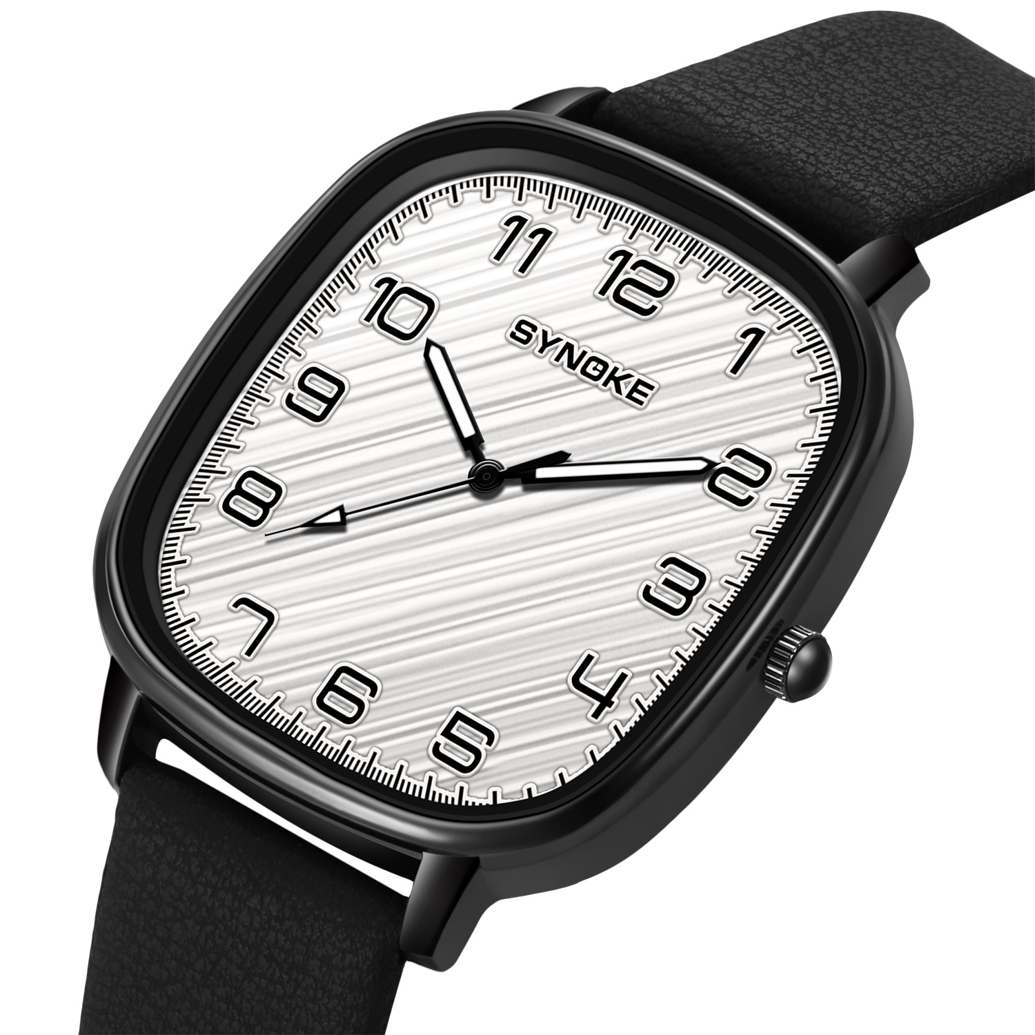 Montre pour hommes SYNOKE boît - Leather Watch Band Men avis et prix